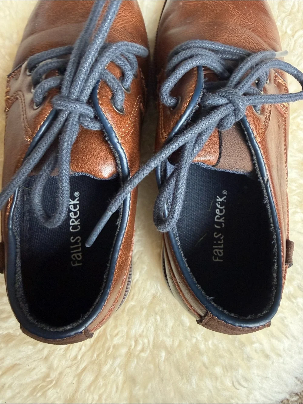 Boys Brown Dress Lace-Up Shoes